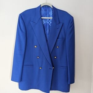 V2 by Versace Cobalt Blue Blazer. Double Breasted 44 Regular Blazer.